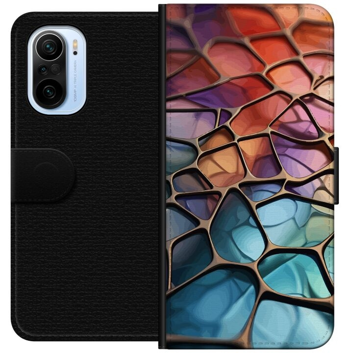 Wallet case for Xiaomi Mi 11i with Metallic pattern design in the group SMARTPHONE & TABLETS / Phone cases / Xiaomi at TP E-commerce Nordic AB (A64800)