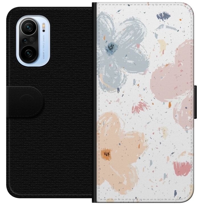 Wallet case for Xiaomi Mi 11i with Flowers design in the group SMARTPHONE & TABLETS / Phone cases / Xiaomi at TP E-commerce Nordic AB (A64802)