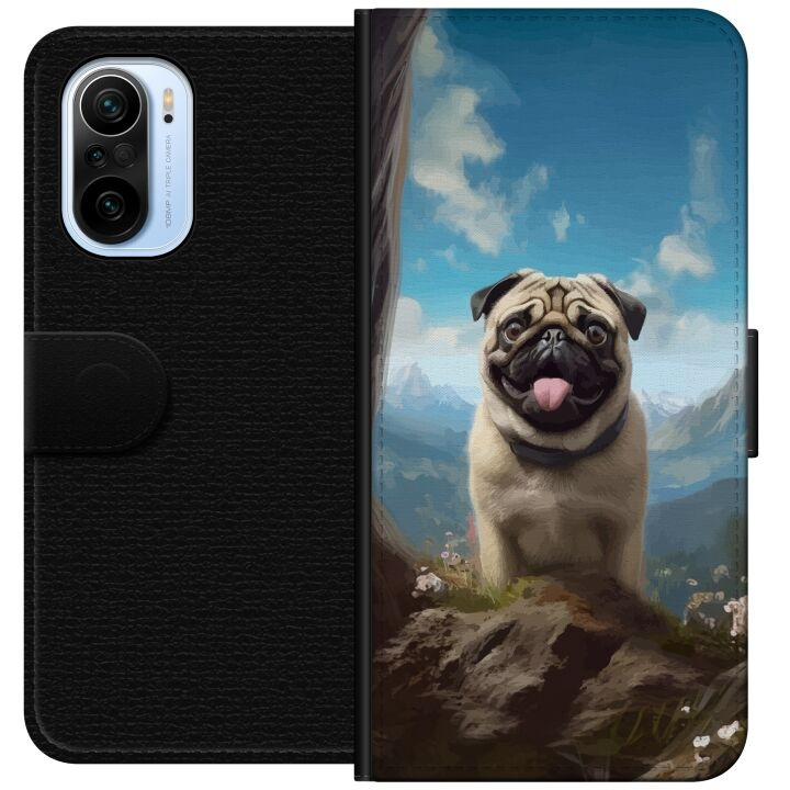 Wallet case for Xiaomi Mi 11i with Happy Dog design in the group SMARTPHONE & TABLETS / Phone cases / Xiaomi at TP E-commerce Nordic AB (A64808)