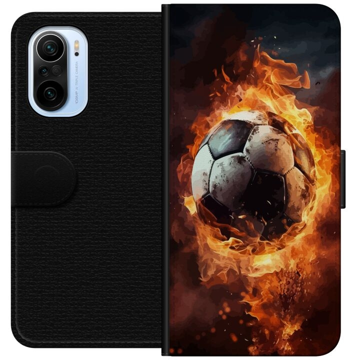 Wallet case for Xiaomi Mi 11i with Football design in the group SMARTPHONE & TABLETS / Phone cases / Xiaomi at TP E-commerce Nordic AB (A64811)