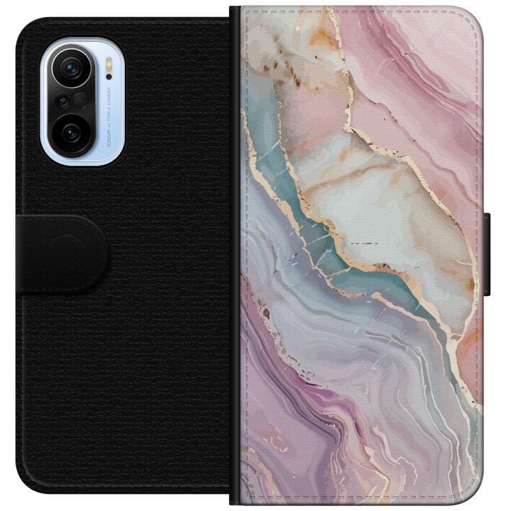 Wallet case for Xiaomi Mi 11i with Marble design in the group SMARTPHONE & TABLETS / Phone cases / Xiaomi at TP E-commerce Nordic AB (A64812)