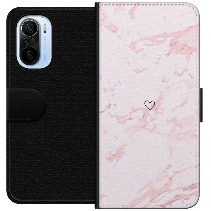 Wallet case for Xiaomi Mi 11i with Pink Heart design in the group SMARTPHONE & TABLETS / Phone cases / Xiaomi at TP E-commerce Nordic AB (A64813)