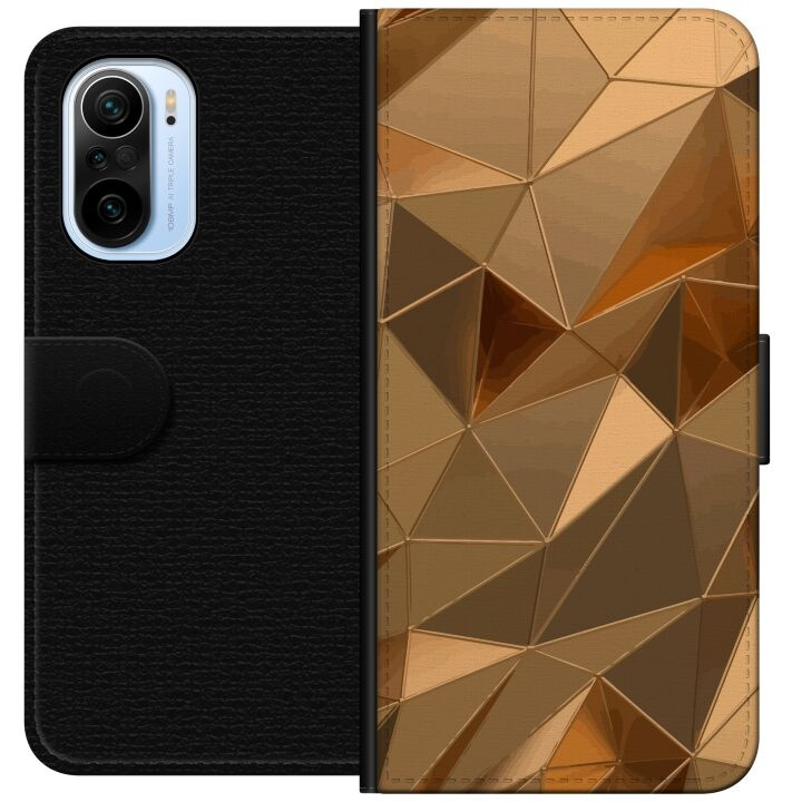 Wallet case for Xiaomi Mi 11i with 3D Gold design in the group SMARTPHONE & TABLETS / Phone cases / Xiaomi at TP E-commerce Nordic AB (A64814)