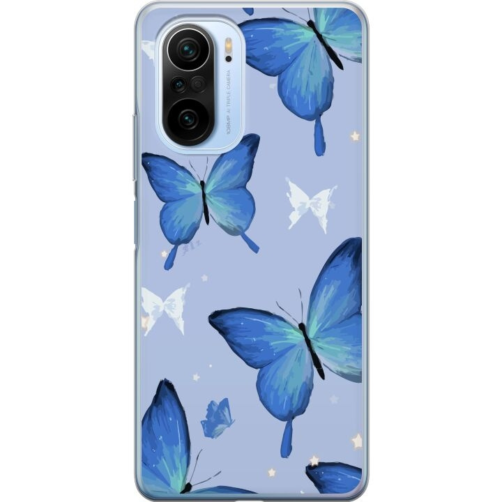 Mobile case for Xiaomi Mi 11i with Blue butterflies design in the group SMARTPHONE & TABLETS / Phone cases / Xiaomi at TP E-commerce Nordic AB (A64833)