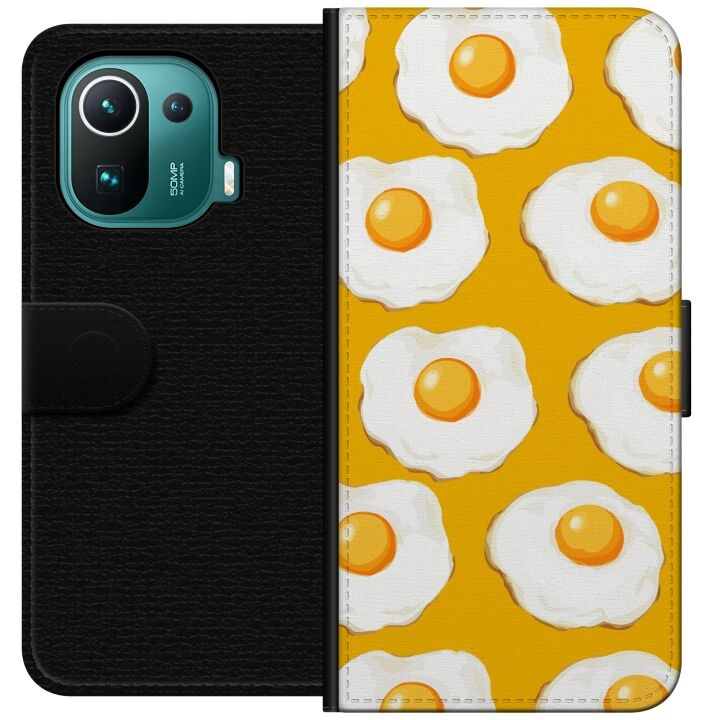 Wallet case for Xiaomi Mi 11 Pro with Fried egg design in the group SMARTPHONE & TABLETS / Phone cases / Xiaomi at TP E-commerce Nordic AB (A64900)