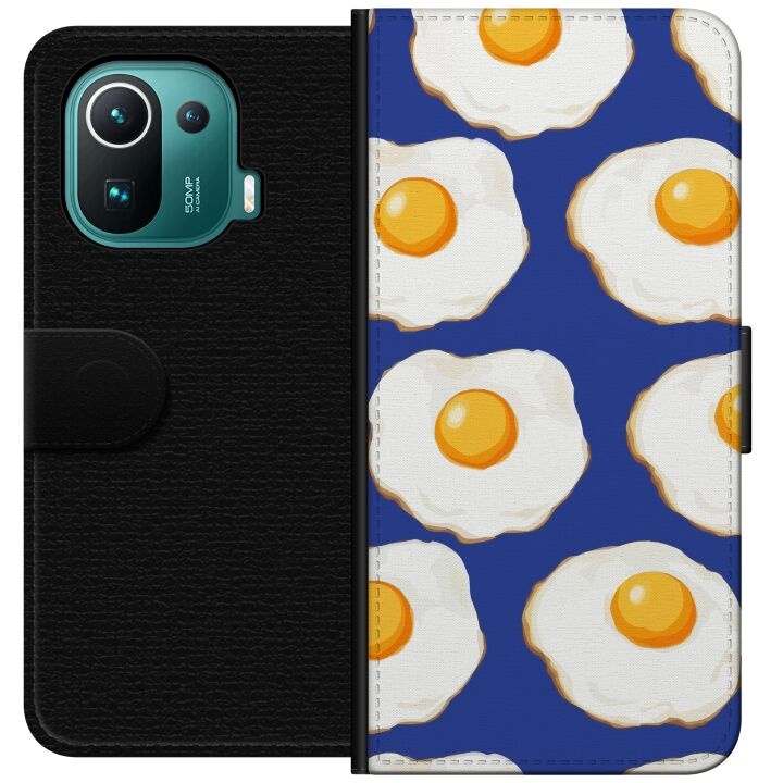 Wallet case for Xiaomi Mi 11 Pro with Fried eggs design in the group SMARTPHONE & TABLETS / Phone cases / Xiaomi at TP E-commerce Nordic AB (A64904)