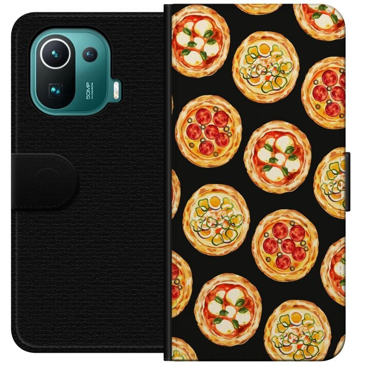 Wallet case for Xiaomi Mi 11 Pro with Pizza design in the group SMARTPHONE & TABLETS / Phone cases / Xiaomi at TP E-commerce Nordic AB (A64911)