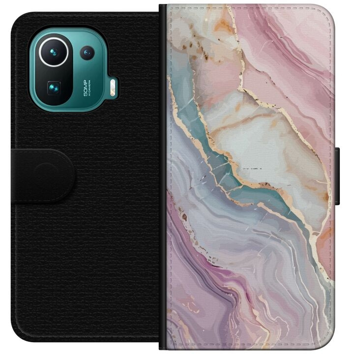 Wallet case for Xiaomi Mi 11 Pro with Marble design in the group SMARTPHONE & TABLETS / Phone cases / Xiaomi at TP E-commerce Nordic AB (A64920)