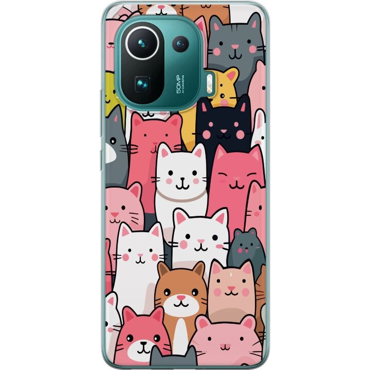 Mobile case for Xiaomi Mi 11 Pro with Cat pattern design in the group SMARTPHONE & TABLETS / Phone cases / Xiaomi at TP E-commerce Nordic AB (A64933)