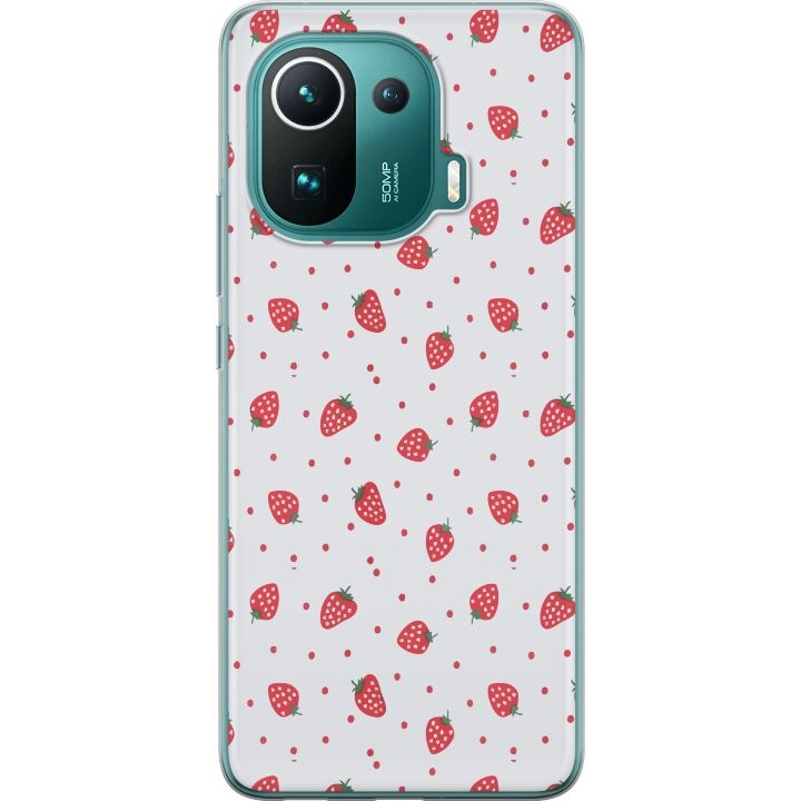 Mobile case for Xiaomi Mi 11 Pro with Strawberries design in the group SMARTPHONE & TABLETS / Phone cases / Xiaomi at TP E-commerce Nordic AB (A64942)