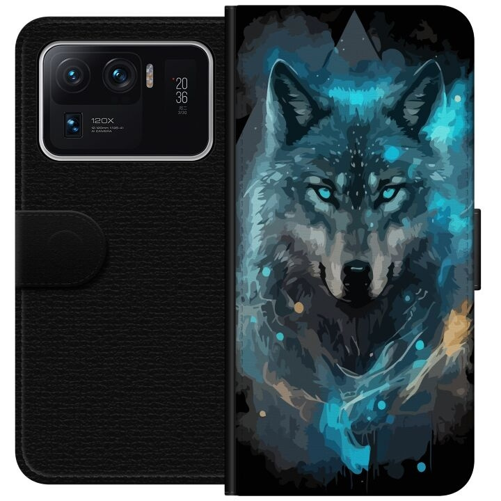 Wallet case for Xiaomi Mi 11 Ultra with Wolf design in the group SMARTPHONE & TABLETS / Phone cases / Xiaomi at TP E-commerce Nordic AB (A64957)