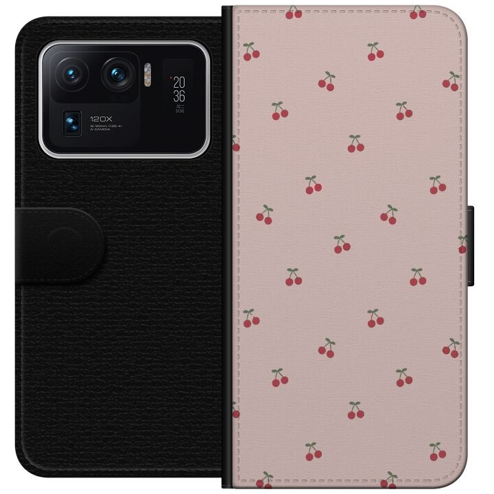 Wallet case for Xiaomi Mi 11 Ultra with Cherry design in the group SMARTPHONE & TABLETS / Phone cases / Xiaomi at TP E-commerce Nordic AB (A64959)