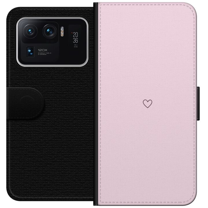 Wallet case for Xiaomi Mi 11 Ultra with Heart design in the group SMARTPHONE & TABLETS / Phone cases / Xiaomi at TP E-commerce Nordic AB (A64971)