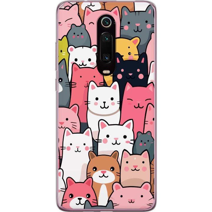 Mobile case for Xiaomi Mi 9T Pro with Cat pattern design in the group SMARTPHONE & TABLETS / Phone cases / Xiaomi at TP E-commerce Nordic AB (A65014)