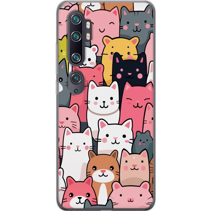 Mobile case for Xiaomi Mi Note 10 with Cat pattern design in the group SMARTPHONE & TABLETS / Phone cases / Xiaomi at TP E-commerce Nordic AB (A65041)