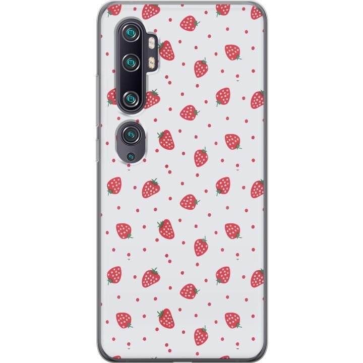 Mobile case for Xiaomi Mi Note 10 with Strawberries design in the group SMARTPHONE & TABLETS / Phone cases / Xiaomi at TP E-commerce Nordic AB (A65050)