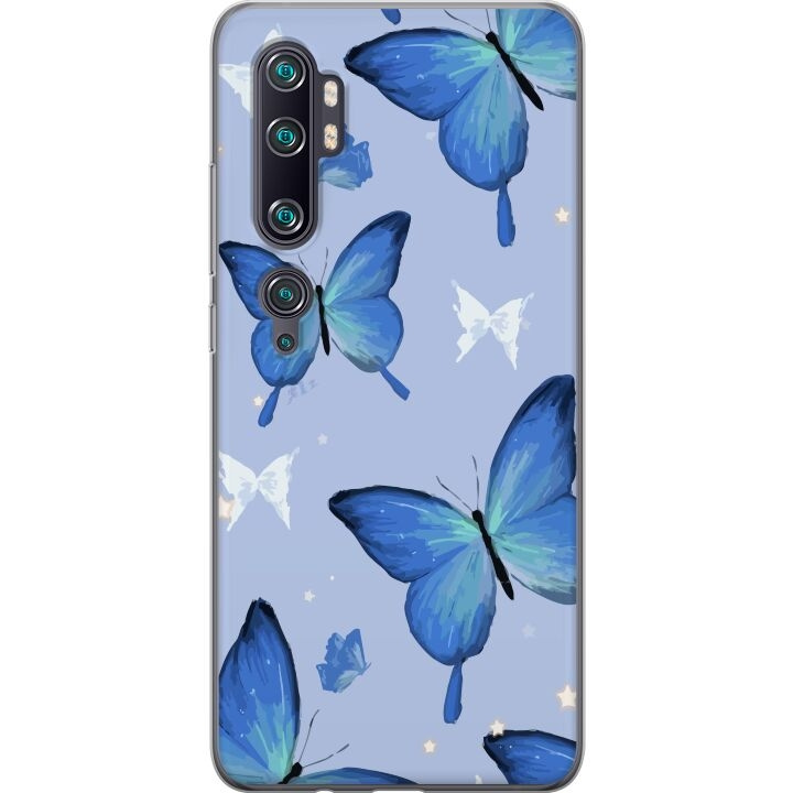 Mobile case for Xiaomi Mi Note 10 Pro with Blue butterflies design in the group SMARTPHONE & TABLETS / Phone cases / Xiaomi at TP E-commerce Nordic AB (A65103)