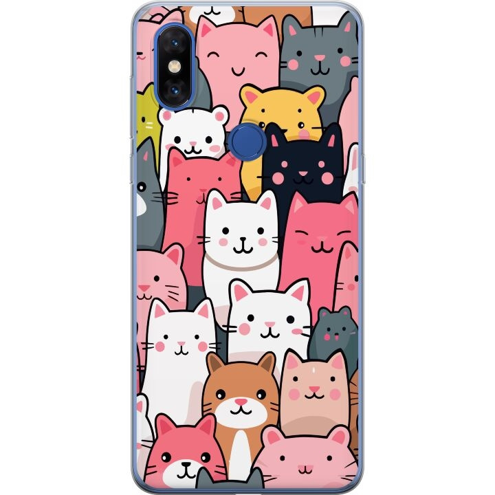 Mobile case for Xiaomi Mi Mix 3 with Cat pattern design in the group SMARTPHONE & TABLETS / Phone cases / Xiaomi at TP E-commerce Nordic AB (A65122)