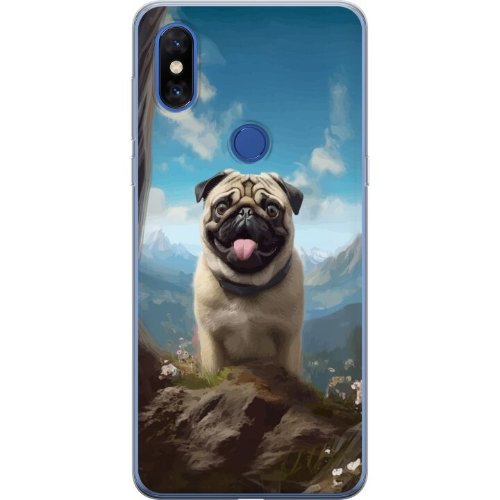 Mobile case for Xiaomi Mi Mix 3 with Happy Dog design in the group SMARTPHONE & TABLETS / Phone cases / Xiaomi at TP E-commerce Nordic AB (A65132)