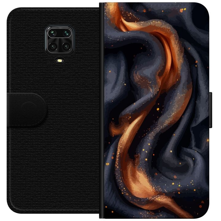 Wallet case for Xiaomi Redmi Note 9 Pro with Fiery silk design in the group SMARTPHONE & TABLETS / Phone cases / Xiaomi at TP E-commerce Nordic AB (A65142)