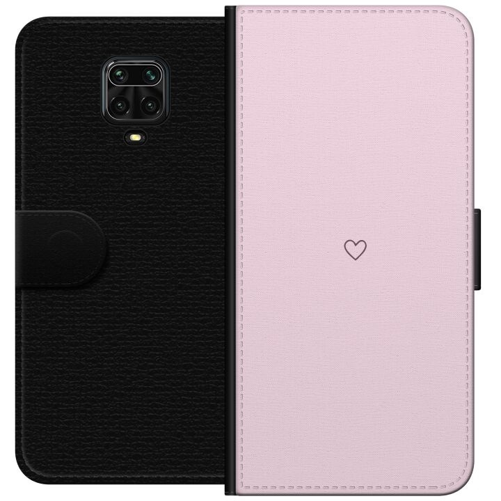 Wallet case for Xiaomi Redmi Note 9 Pro with Heart design in the group SMARTPHONE & TABLETS / Phone cases / Xiaomi at TP E-commerce Nordic AB (A65160)