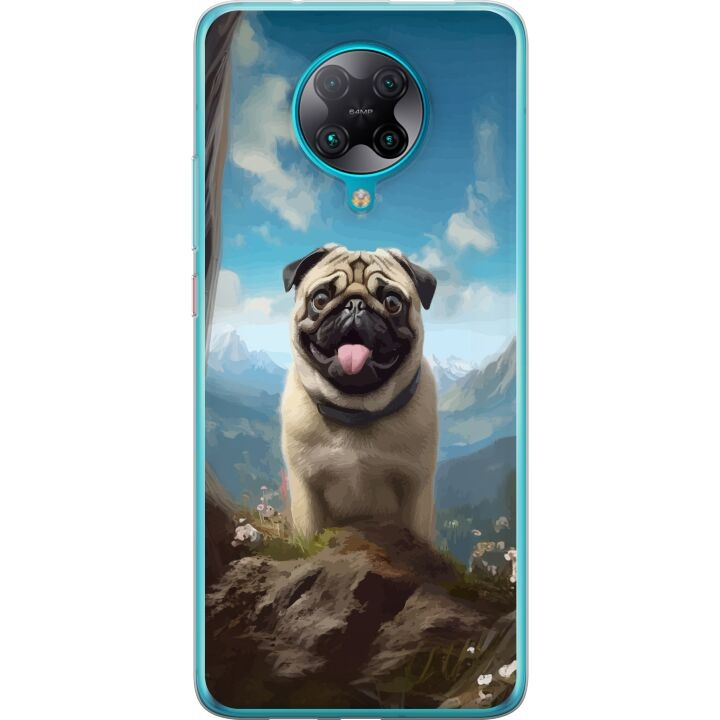 Mobile case for Xiaomi Poco F2 Pro with Happy Dog design in the group SMARTPHONE & TABLETS / Phone cases / Xiaomi at TP E-commerce Nordic AB (A65213)