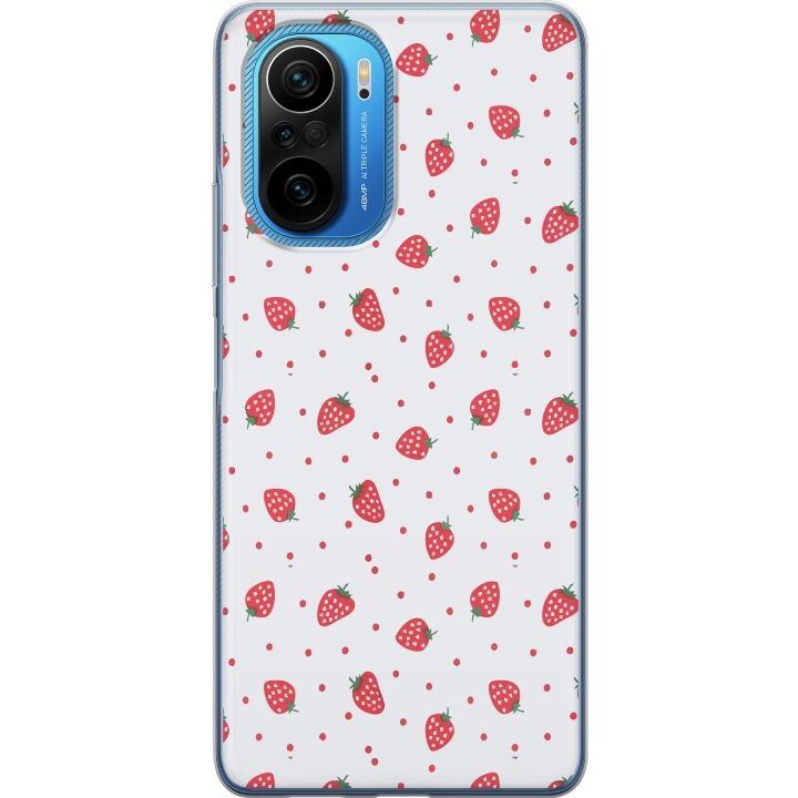 Mobile case for Xiaomi Poco F3 with Strawberries design in the group SMARTPHONE & TABLETS / Phone cases / Xiaomi at TP E-commerce Nordic AB (A65239)