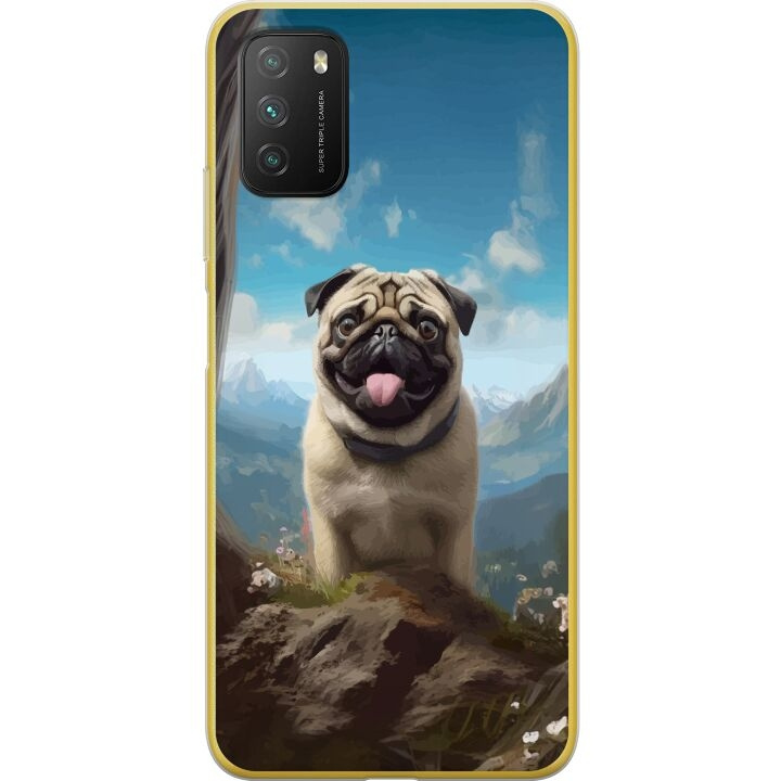 Mobile case for Xiaomi Poco M3 with Happy Dog design in the group SMARTPHONE & TABLETS / Phone cases / Xiaomi at TP E-commerce Nordic AB (A65321)