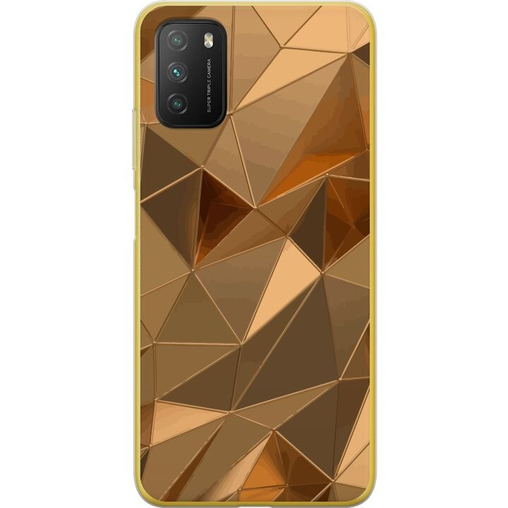 Mobile case for Xiaomi Poco M3 with 3D Gold design in the group SMARTPHONE & TABLETS / Phone cases / Xiaomi at TP E-commerce Nordic AB (A65327)