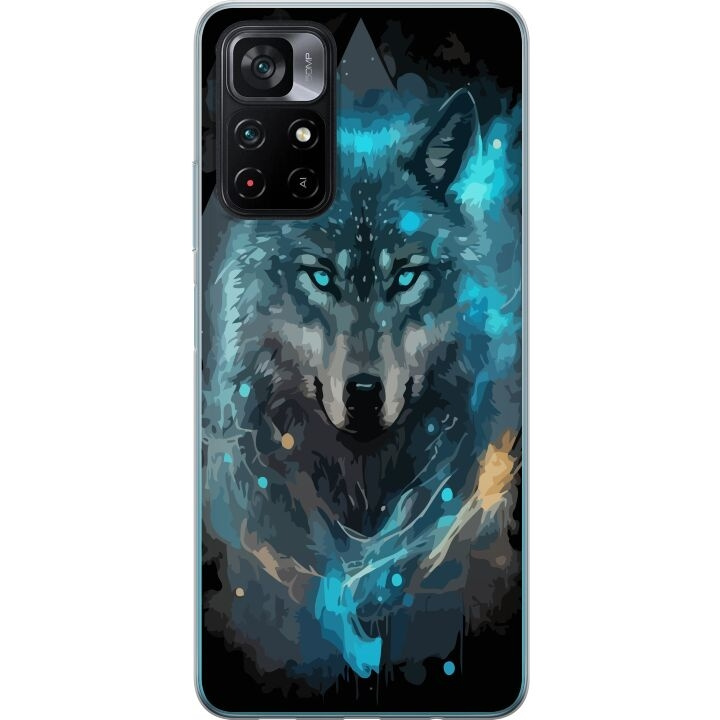 Mobile case for Xiaomi Poco M4 Pro 5G with Wolf design in the group SMARTPHONE & TABLETS / Phone cases / Xiaomi at TP E-commerce Nordic AB (A65335)