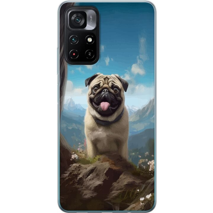 Mobile case for Xiaomi Poco M4 Pro 5G with Happy Dog design in the group SMARTPHONE & TABLETS / Phone cases / Xiaomi at TP E-commerce Nordic AB (A65348)