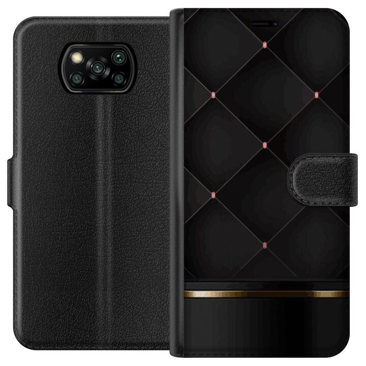 Wallet case for Xiaomi Poco X3 NFC with Luxury line design in the group SMARTPHONE & TABLETS / Phone cases / Xiaomi at TP E-commerce Nordic AB (A65372)