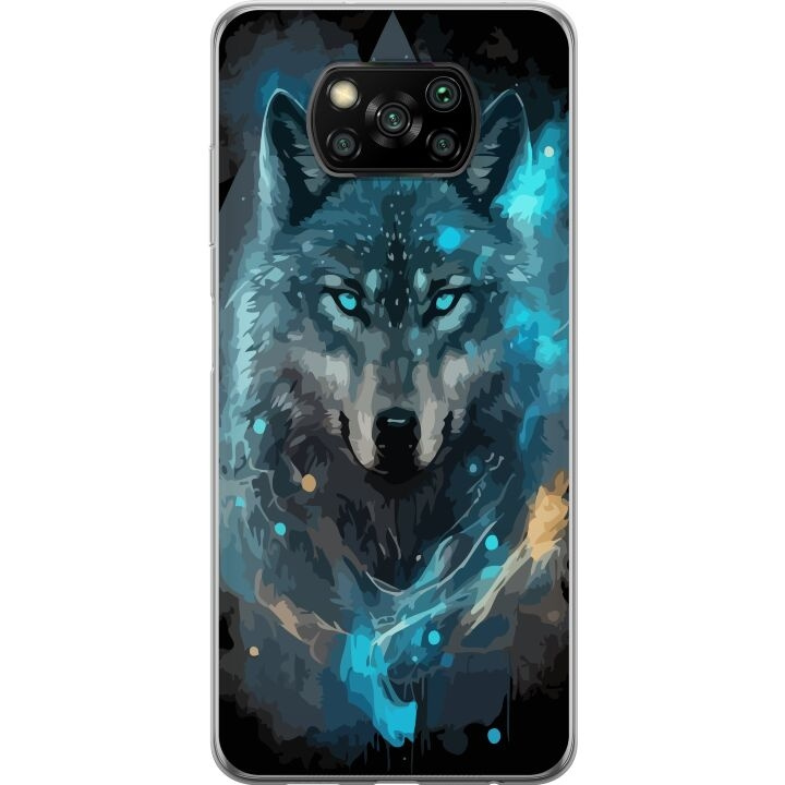 Mobile case for Xiaomi Poco X3 NFC with Wolf design in the group SMARTPHONE & TABLETS / Phone cases / Xiaomi at TP E-commerce Nordic AB (A65389)