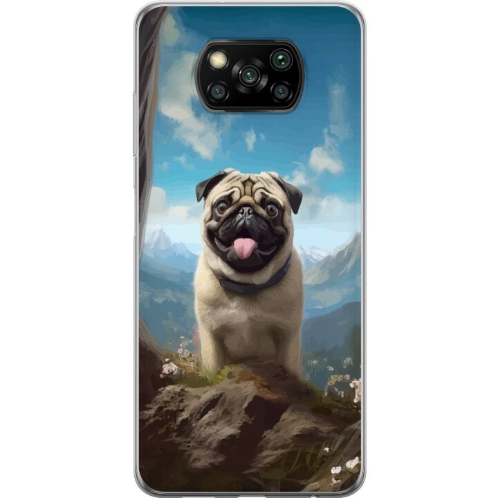 Mobile case for Xiaomi Poco X3 NFC with Happy Dog design in the group SMARTPHONE & TABLETS / Phone cases / Xiaomi at TP E-commerce Nordic AB (A65402)