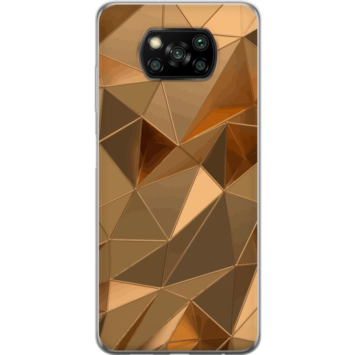 Mobile case for Xiaomi Poco X3 NFC with 3D Gold design in the group SMARTPHONE & TABLETS / Phone cases / Xiaomi at TP E-commerce Nordic AB (A65408)