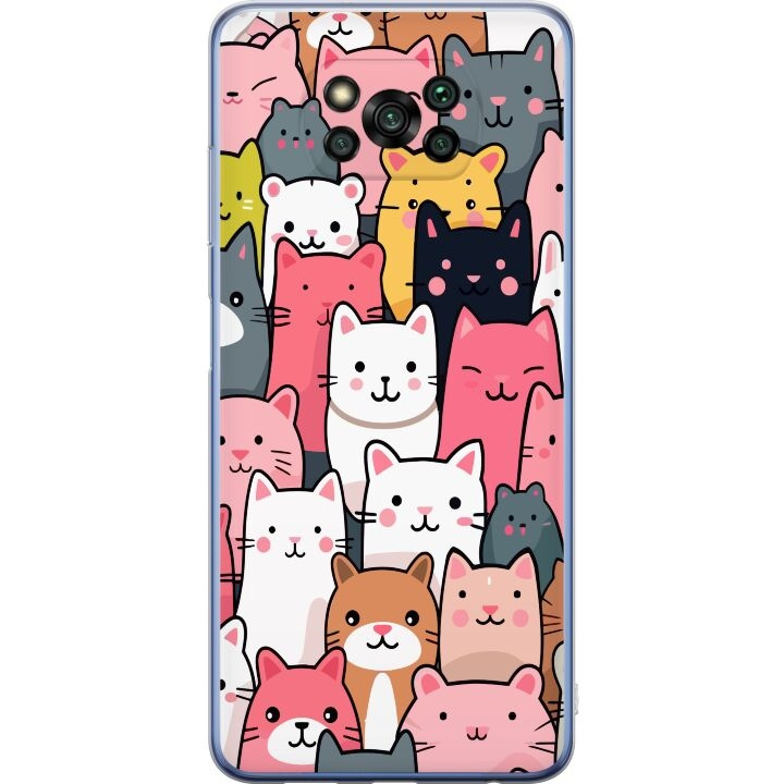 Mobile case for Xiaomi Poco X3 Pro with Cat pattern design in the group SMARTPHONE & TABLETS / Phone cases / Xiaomi at TP E-commerce Nordic AB (A65419)