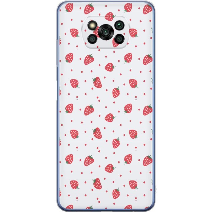 Mobile case for Xiaomi Poco X3 Pro with Strawberries design in the group SMARTPHONE & TABLETS / Phone cases / Xiaomi at TP E-commerce Nordic AB (A65428)