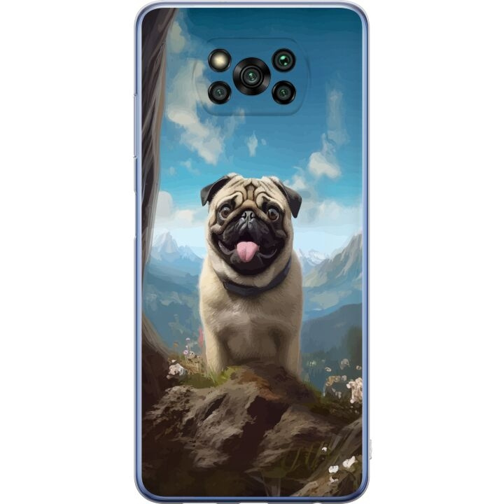 Mobile case for Xiaomi Poco X3 Pro with Happy Dog design in the group SMARTPHONE & TABLETS / Phone cases / Xiaomi at TP E-commerce Nordic AB (A65429)