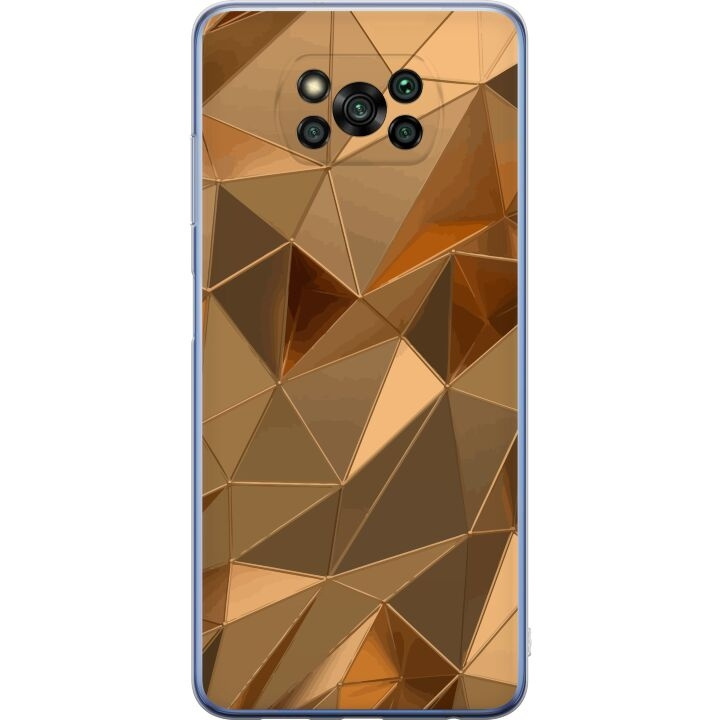 Mobile case for Xiaomi Poco X3 Pro with 3D Gold design in the group SMARTPHONE & TABLETS / Phone cases / Xiaomi at TP E-commerce Nordic AB (A65435)