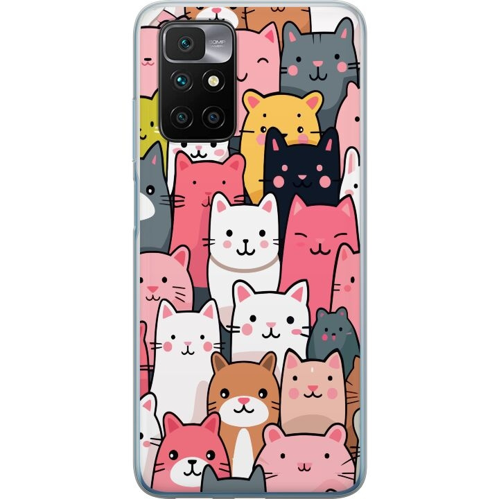 Mobile case for Xiaomi Redmi 10 with Cat pattern design in the group SMARTPHONE & TABLETS / Phone cases / Xiaomi at TP E-commerce Nordic AB (A65473)