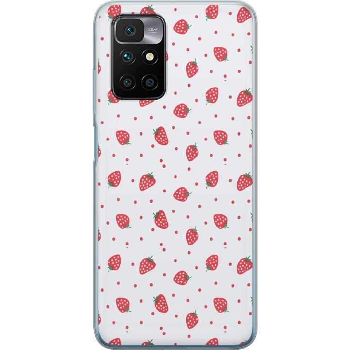 Mobile case for Xiaomi Redmi 10 with Strawberries design in the group SMARTPHONE & TABLETS / Phone cases / Xiaomi at TP E-commerce Nordic AB (A65482)