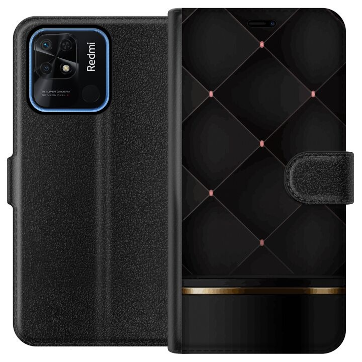 Wallet case for Xiaomi Redmi 10C with Luxury line design in the group SMARTPHONE & TABLETS / Phone cases / Xiaomi at TP E-commerce Nordic AB (A65507)