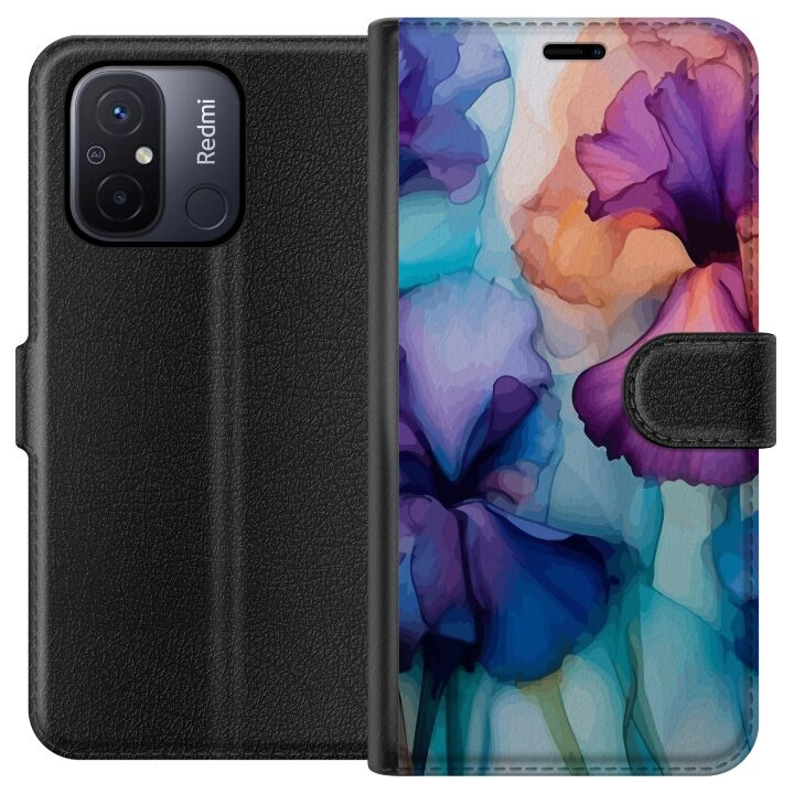 Wallet case for Xiaomi Redmi 12C with Magical flowers design in the group SMARTPHONE & TABLETS / Phone cases / Xiaomi at TP E-commerce Nordic AB (A65549)