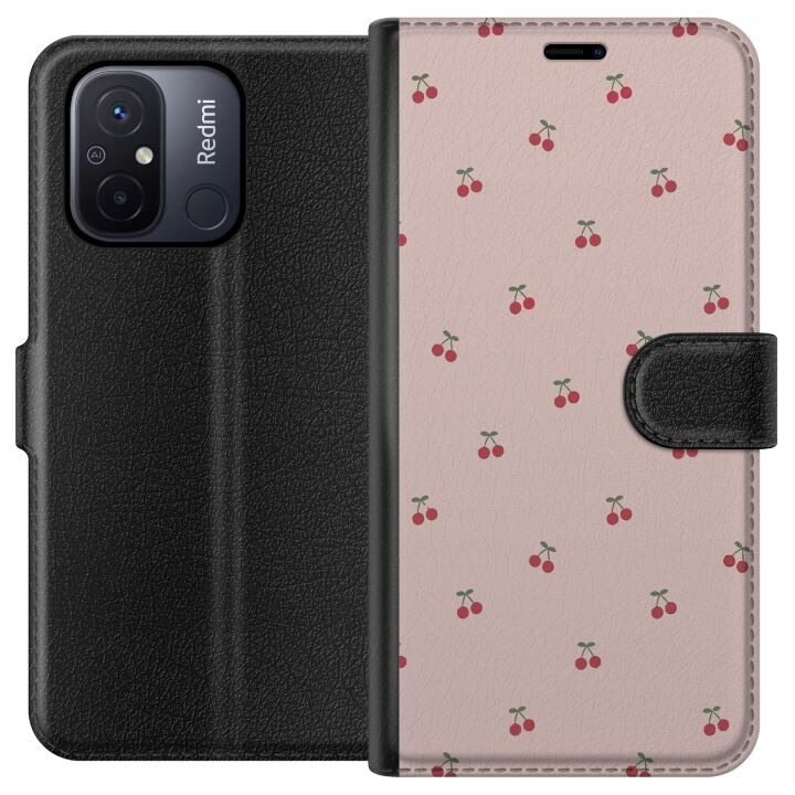 Wallet case for Xiaomi Redmi 12C with Cherry design in the group SMARTPHONE & TABLETS / Phone cases / Xiaomi at TP E-commerce Nordic AB (A65553)