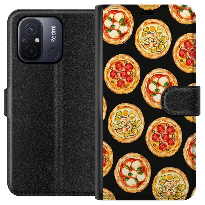 Wallet case for Xiaomi Redmi 12C with Pizza design in the group SMARTPHONE & TABLETS / Phone cases / Xiaomi at TP E-commerce Nordic AB (A65559)