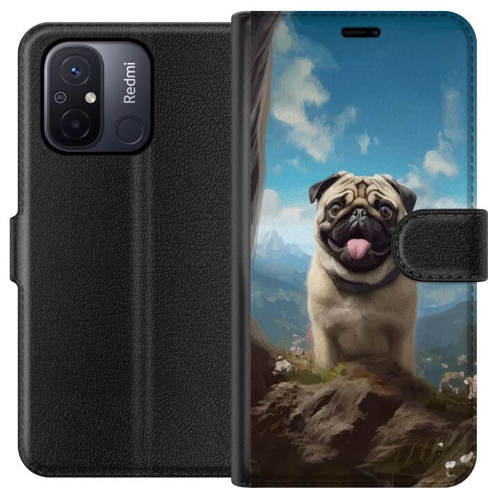 Wallet case for Xiaomi Redmi 12C with Happy Dog design in the group SMARTPHONE & TABLETS / Phone cases / Xiaomi at TP E-commerce Nordic AB (A65564)