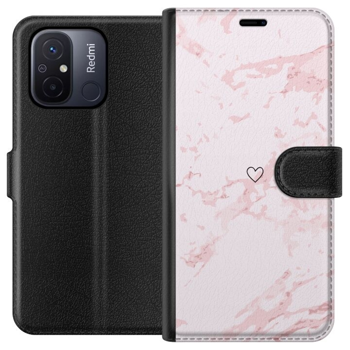 Wallet case for Xiaomi Redmi 12C with Pink Heart design in the group SMARTPHONE & TABLETS / Phone cases / Xiaomi at TP E-commerce Nordic AB (A65569)