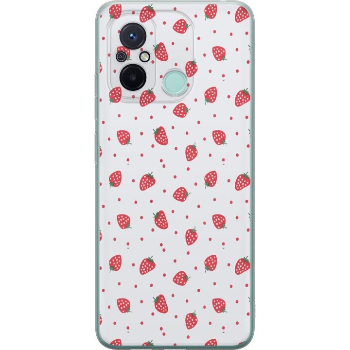 Mobile case for Xiaomi Redmi 12C with Strawberries design in the group SMARTPHONE & TABLETS / Phone cases / Xiaomi at TP E-commerce Nordic AB (A65590)