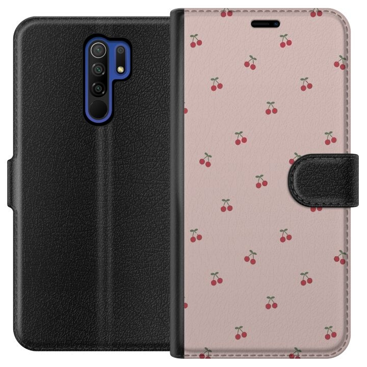 Wallet case for Xiaomi Redmi 9 with Cherry design in the group SMARTPHONE & TABLETS / Phone cases / Xiaomi at TP E-commerce Nordic AB (A65634)