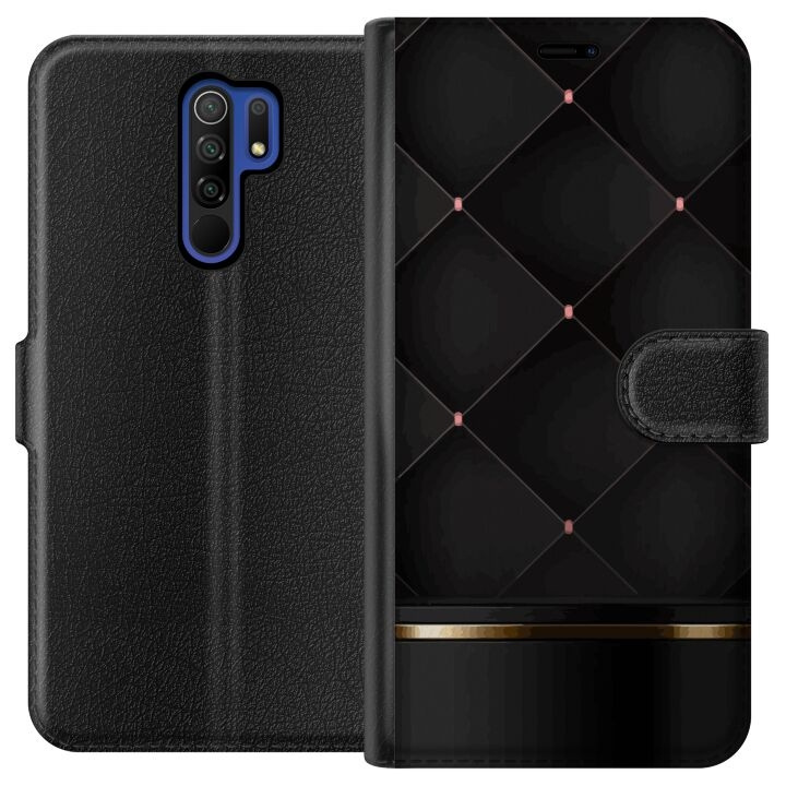 Wallet case for Xiaomi Redmi 9 with Luxury line design in the group SMARTPHONE & TABLETS / Phone cases / Xiaomi at TP E-commerce Nordic AB (A65642)